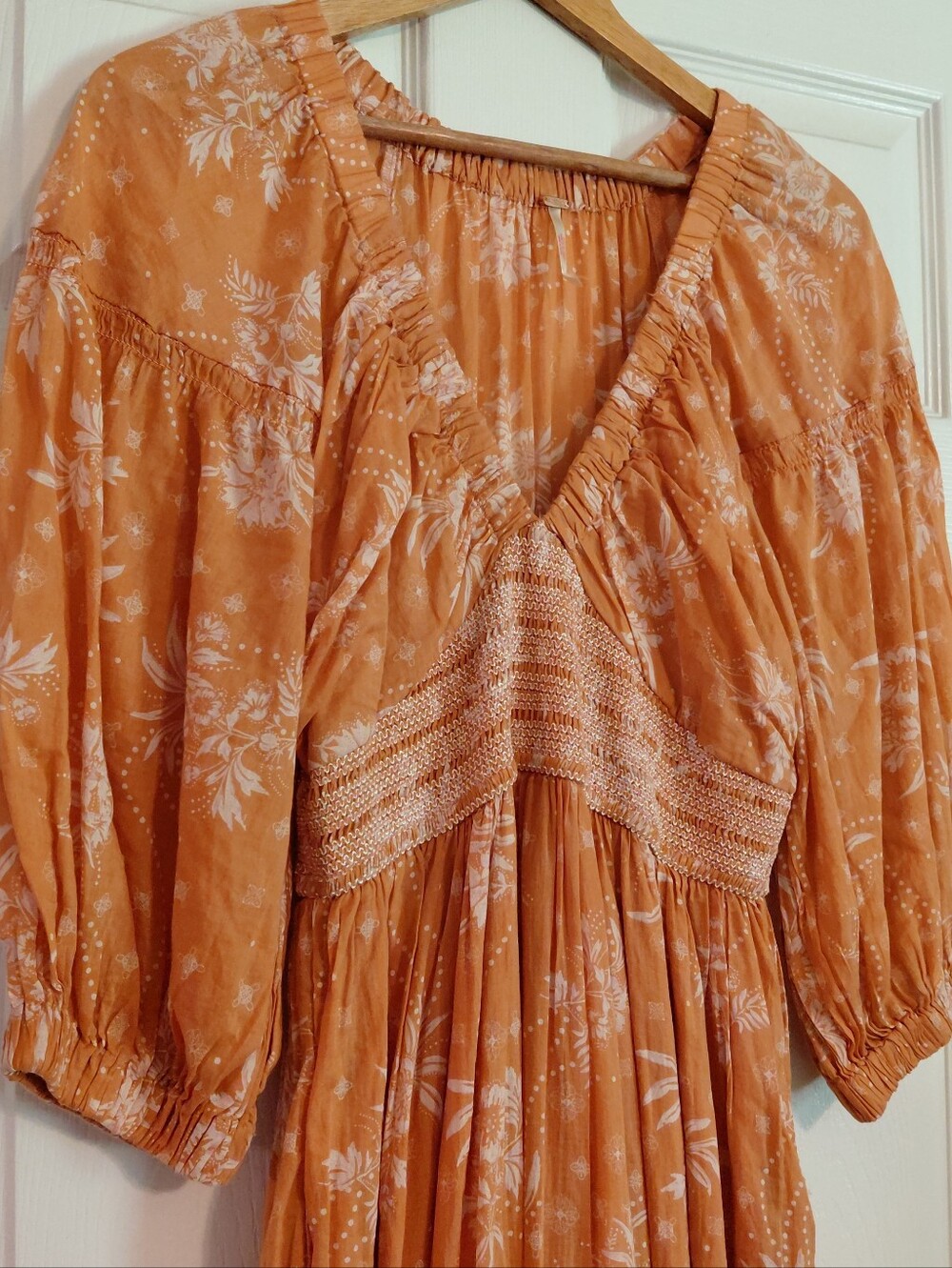 Free People Golden Hour Maxi Dress Marigold Floral Women's Size Small - Picture 7 of 10